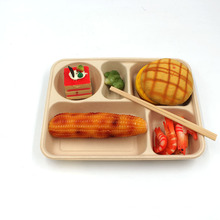 High quality disposable sugarcane bagasse plates for hamburger